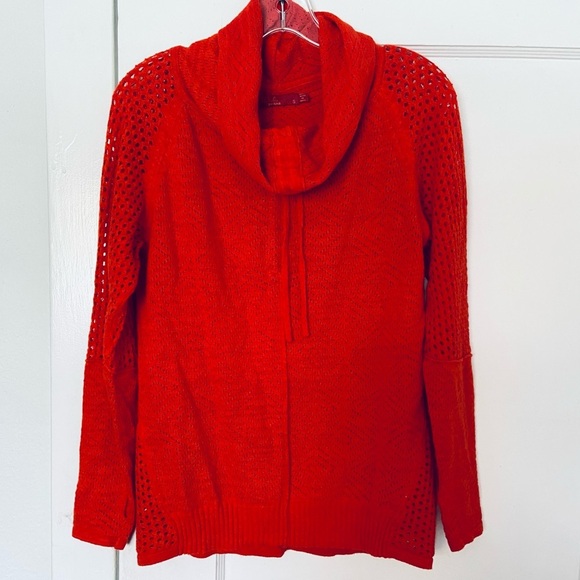 Prana Cedar Orange Pullover Sweater size S - Picture 2 of 11